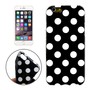 TPU Backcover H�lle gepunktet f�r Handy Apple iPhone 6 Plus Schwarz / Wei�