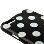 TPU Backcover H�lle gepunktet f�r Handy Apple iPhone 6 Plus Schwarz / Wei�