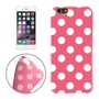 TPU Backcover H�lle gepunktet f�r Handy Apple iPhone 6 Plus Rosa / Wei�