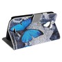 Schutzh�lle Handytasche (Flip Quer) f�r Handy Wiko Darknight Blauer Schmetterling