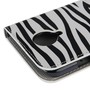 Schutzh�lle Handytasche (Flip Quer) f�r Handy Wiko Darknight Zebra Muster