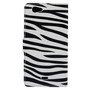 Schutzh�lle Handytasche (Flip Quer) f�r Handy Wiko Highway Signs Zebra Muster
