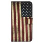 Schutzh�lle Handytasche (Flip Quer) f�r Handy Wiko Darkmoon Retro Fahne USA