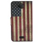 Schutzh�lle Handytasche (Flip Quer) f�r Handy Wiko Darkmoon Retro Fahne USA