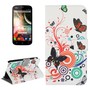 Schutzh�lle Handytasche (Flip Quer) f�r Handy Wiko Darkmoon Bunte Schmetterlinge