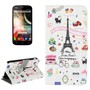 Schutzh�lle Handytasche (Flip Quer) f�r Handy Wiko Darkmoon Eiffelturm
