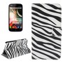 Schutzh�lle Handytasche (Flip Quer) f�r Handy Wiko Darkmoon Zebra Muster