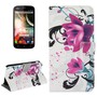 Schutzh�lle Handytasche (Flip Quer) f�r Handy Wiko Darkmoon Motiv Blume
