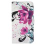 Schutzh�lle Handytasche (Flip Quer) f�r Handy Wiko Darkmoon Motiv Blume