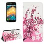 Schutzh�lle Handytasche (Flip Quer) f�r Handy Wiko Barry Winter Blumen