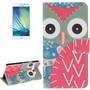 Schutzh�lle Handytasche (Flip Quer) f�r Handy Samsung Galaxy A3 A300F Eule mit Reh