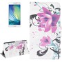 Schutzhlle Handytasche (Flip Quer) fr Handy Samsung Galaxy A3 A300F Blume
