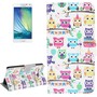 Schutzh�lle Handytasche (Flip Quer) f�r Handy Samsung Galaxy A5 A500F Bunte Eulen Party