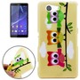 Schutzh�lle Handytasche Etuis TPU f�r Handy Sony Xperia Z3 Compact 3 Drei Eulen auf Ast