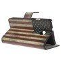Schutzh�lle Handytasche (Flip Quer) f�r Handy Huawei Ascend Y330 Retro Fahne USA