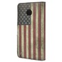 Schutzh�lle Handytasche (Flip Quer) f�r Handy Huawei Ascend Y330 Retro Fahne USA