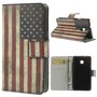 Schutzh�lle Handytasche (Flip Quer) f�r Handy Huawei Ascend Y330 Retro Fahne USA
