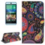 Handyh�lle Tasche f�r Handy HTC Desire Eye Motiv Abstrakt Farbflash