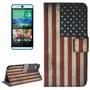 Handyh�lle Tasche f�r Handy HTC Desire Eye Motiv Retro Fahne USA