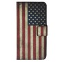 Handyh�lle Tasche f�r Handy HTC Desire Eye Motiv Retro Fahne USA