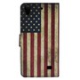 Handyh�lle Tasche f�r Handy Huawei Ascend G620S Motiv Retro Fahne USA
