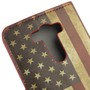Handyh�lle Tasche f�r Handy LG G3 Retro Fahne USA