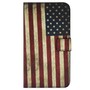Handyh�lle Tasche f�r Handy Wiko Sunset Retro Fahne USA