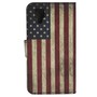 Handyh�lle Tasche f�r Handy Wiko Sunset Retro Fahne USA
