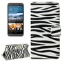 Handyh�lle Tasche f�r Handy HTC One M9 Zebra Streifen