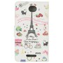 Handyh�lle Tasche f�r Handy Sony Xperia E4 Paris Eiffelturm