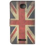 Handyh�lle Tasche f�r Handy Sony Xperia E4 Retro Fahne England