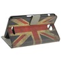 Handyh�lle Tasche f�r Handy Sony Xperia E4 Retro Fahne England