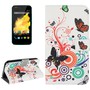 Handyh�lle Tasche f�r Handy Wiko Sunset Bunte Schmetterlinge