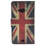 Handyh�lle Tasche f�r Handy Microsoft Lumia 535 Retro Fahne England