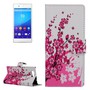 Handyh�lle Tasche f�r Handy Sony Xperia Z4 Compact Winterblume