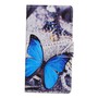 Handyh�lle Tasche f�r Handy Sony Xperia Z4 Compact Blauer Schmetterling