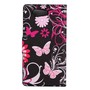 Handyh�lle Tasche f�r Handy Sony Xperia Z4 Compact Schmetterlinge Schwarz / Pink