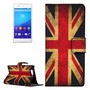 Handyh�lle Tasche f�r Handy Sony Xperia Z4 Compact Retro Fahne England / UK