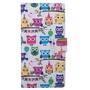 Handyh�lle Tasche f�r Handy LG Spirit Bunte Eulen Party