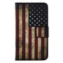 Handyh�lle Tasche f�r Handy Microsoft Lumia 950 XL Retro Fahne USA