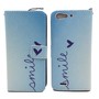 Handyh�lle Tasche f�r Handy ZTE Blade V6 Schriftzug Smile Blau