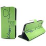  Handyh�lle Tasche f�r Case Handy ZTE Blade V6 Be Happy Gr�n