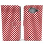 Handyh�lle Tasche f�r Handy Microsoft Lumia 950 Polka Dot Rot