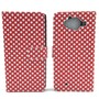 Handyh�lle Tasche f�r Handy Microsoft Lumia 950 Polka Dot Rot