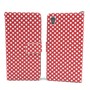 Handyh�lle Tasche f�r Handy Sony Xperia Z5 Premium Polka Dot Rot
