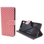 Handyh�lle Tasche f�r Handy Sony Xperia Z5 Premium Polka Dot Rot