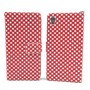 Handyh�lle Tasche f�r Handy Sony Xperia Z5 Premium Polka Dot Rot