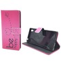Handyh�lle Tasche f�r Handy Sony Xperia Z5 Premium Be Happy Pink