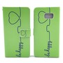 Handyh�lle Tasche f�r Handy Samsung Galaxy S6 Edge Plus Be Happy Gr�n