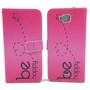 Handyh�lle Tasche f�r Handy Wiko Slide Be Happy Pink